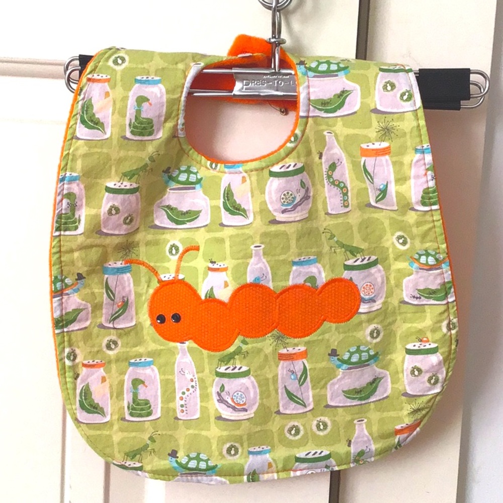 Caterpillar Cute Baby Bib New! Handmade